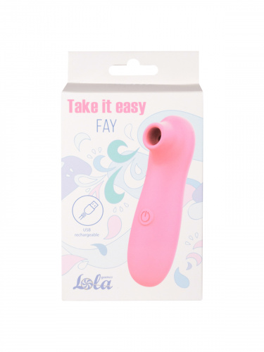 Rechargeable Clitoral stimulator Take It Easy Fay Pink 9023-02lola