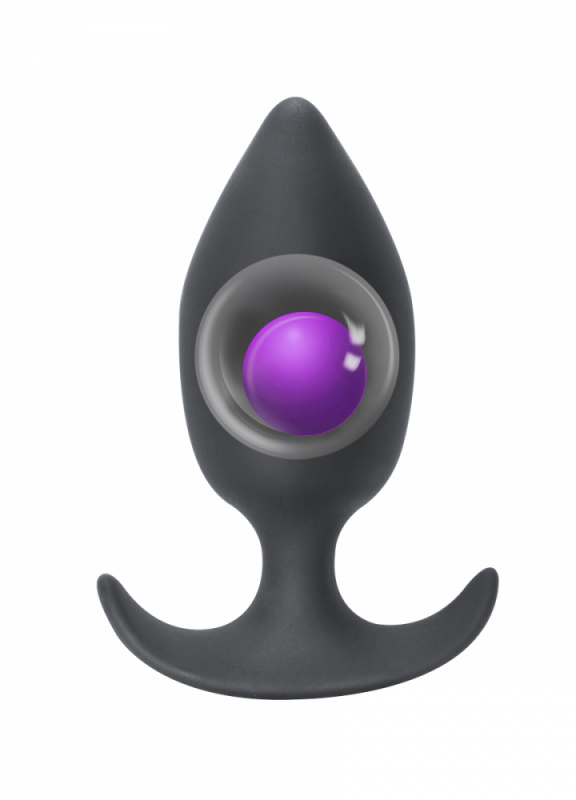 Anal plug with a misplaced centre of gravity Spice it up Insatiable Dark Grey 8011-02lola
