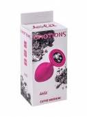 Anal plug  Emotions Cutie Medium Pink black crystal 4012-01lola