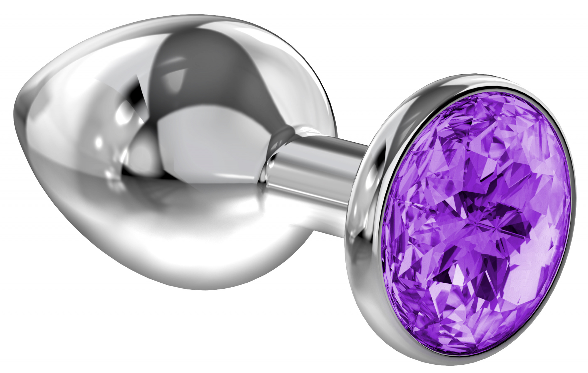 Enlarged Anal Plug Diamond Purple Sparkle XL 4028-01lola