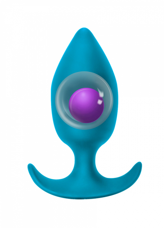 Anal plug with a misplaced centre of gravity Spice it up Insatiable Aquamarine 8011-03lola