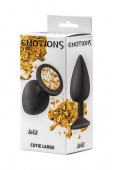 Anal plug  Emotions Cutie Large Black golden crystal 4013-07lola