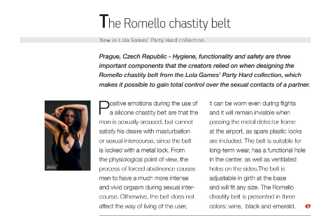 The Romello chastity belt