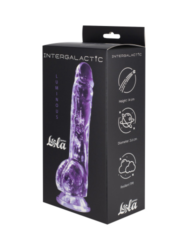 Transparent dildo Intergalactic Luminous Purple 7086-02lola