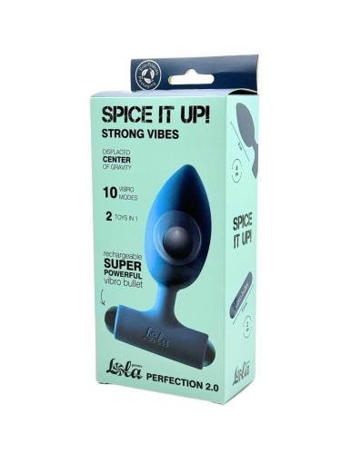 Anal Plug with Rechargeable Bullet Spice it Up Perfection 2.0 8014-05lola