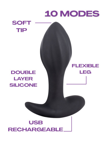 Double Silicone Vibrating Anal Plug Spice it Up Allure 8019-01lola