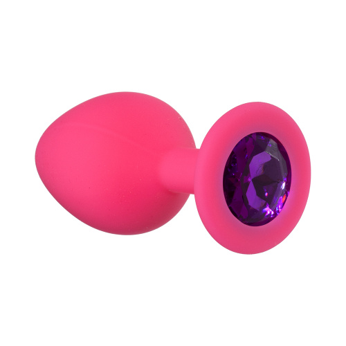 Anal plug  Emotions Cutie Medium Pink dark purple crystal 4012-02lola