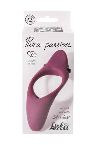 Vibro cockring Pure Passion Stardust Wine red 1304-02lola