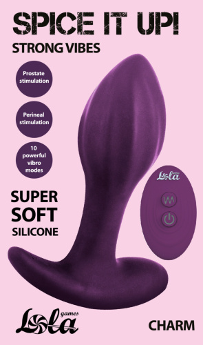 Double Silicone Vibrating Anal Plug Spice it Up Charm 8021-02lola
