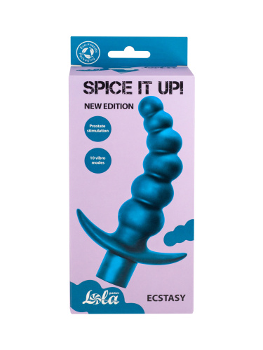 Vibrating anal plug Spice it up Ecstasy Aquamarine 8009-03lola