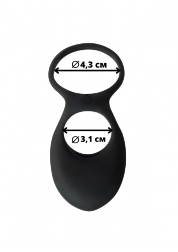 Vibrating Double Cockring Daydream black 1303-01lola