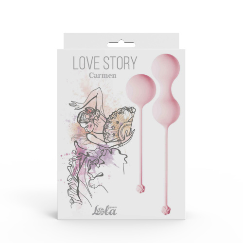 Vaginal Balls Set for Easy and Medium Level Love Story Carmen Tea Rose 3011-01lola