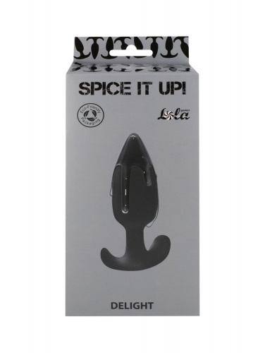Anal plug with a misplaced centre of gravity Spice it up Delight Black 8010-01lola