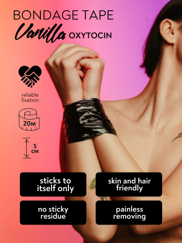 Bondage Tape Vanilla Oxytocin Black 1169-02lola
