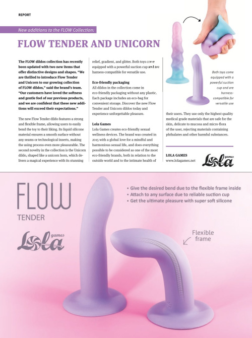 New Additions to FLOW Dildos Collection: Flow Tender and Unicorn