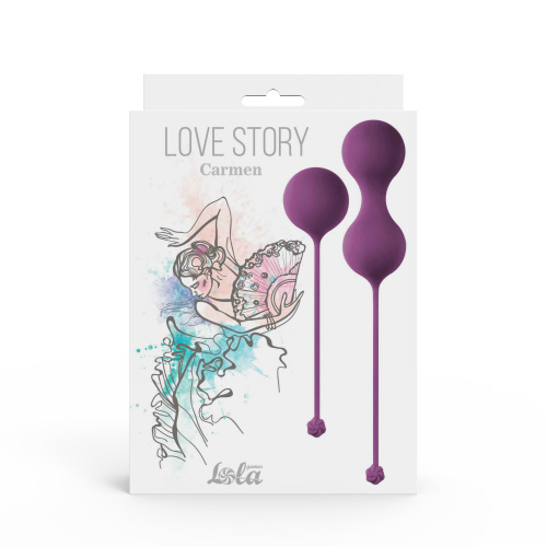 Vaginal Balls Set for Easy and Medium Level Love Story Carmen Lavender Sunset 3011-03lola