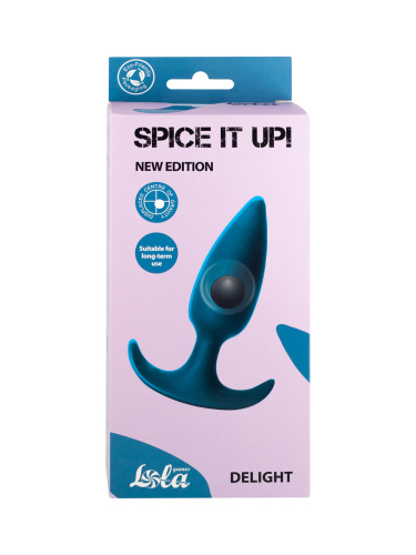 Anal plug with a misplaced centre of gravity Spice it up Delight Aquamarine 8010-03lola