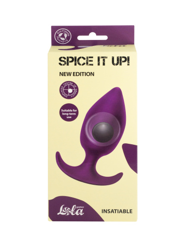 Anal plug with a misplaced centre of gravity Spice it up Insatiable Ultraviolet 8011-04lola
