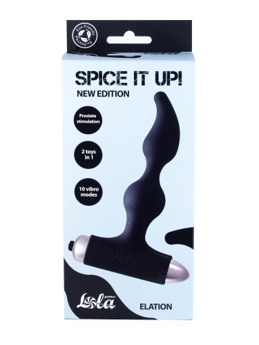 Vibrating Anal Plug Spice it up New Edition Elation Black 8018-01lola