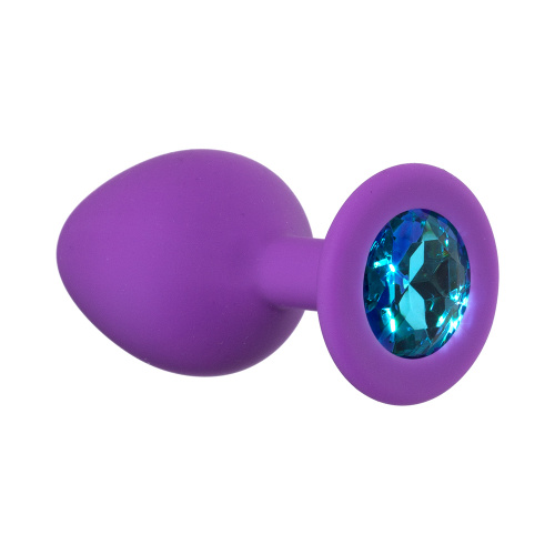 Anal plug  Emotions Cutie Medium Purple light blue crystal 4012-05lola