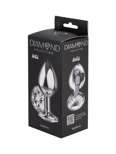 Enlarged Anal Plug Diamond Clear Sparkle XL 4028-02lola