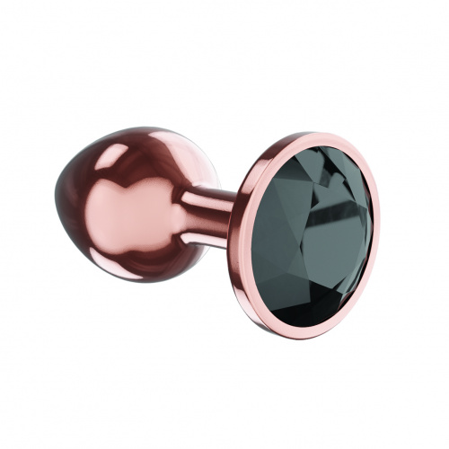 Rose Gold Anal Plug Diamond Jet Shine L 4022-02lola