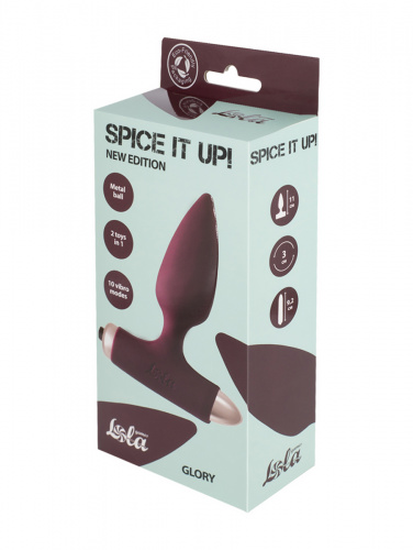 Vibrating Anal Plug Spice it up New Edition Glory Wine red 8015-03lola