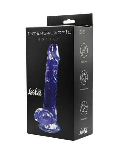 Transparent dildo Intergalactic Rocket Purple 7083-02lola