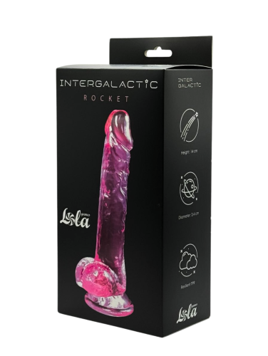 Transparent dildo Intergalactic Rocket Pink 7083-01lola