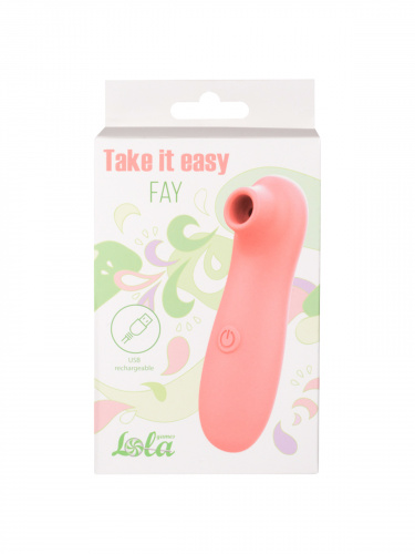 Rechargeable Clitoral Stimulator Take It Easy Fay Peach 9023-03lola