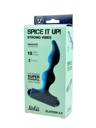 Anal Plug with Rechargeable Bullet Spice it Up Elation 2.0 8018-05lola