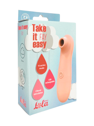 Rechargeable Clitoral Stimulator Take It Easy Fay Peach 9023-03lola
