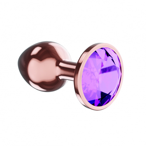 Rose Gold Anal Plug Diamond Amethyst Shine L 4025-02lola
