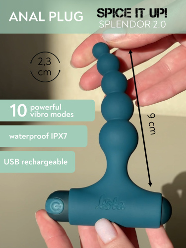 Anal Plug with Rechargeable Bullet Spice it Up Splendor 2.0 8017-05lola