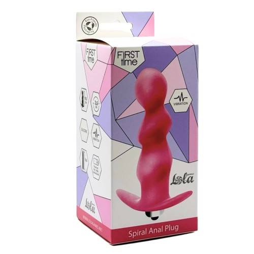 Anal Plug with vibration Spiral Pink 5008-01lola