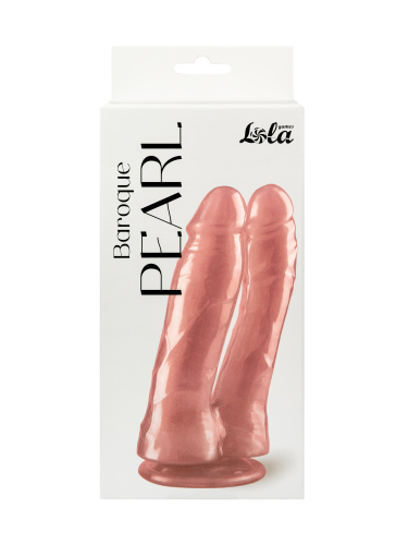Double pearlescent dildo Baroque Pearl Pink 9900-02lola