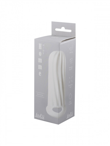 Penis sleeve Homme Wide White for 9-12 cm 7006-01lola