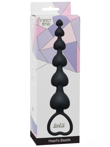 Anal  Heart's Beads Black 4101-03lola