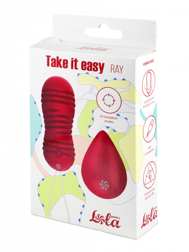 Circulating Vaginal Balls with remote control Take it Easy Ray Wine red 9021-12lola