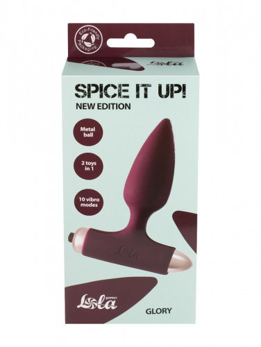 Vibrating Anal Plug Spice it up New Edition Glory Wine red 8015-03lola