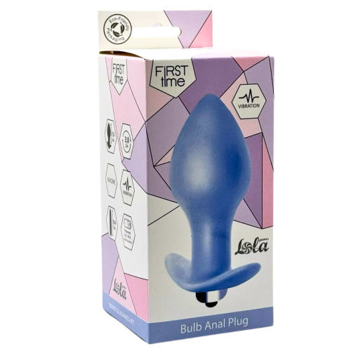 Anal Plug with vibration Bulb Blue 5006-02lola