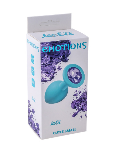 Anal plug  Emotions Cutie Small Turquoise light purple crystal 4011-05lola