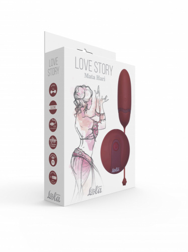 Vibro Egg with Remote Control Love Story Mata Hari Wine Red 1800-03lola