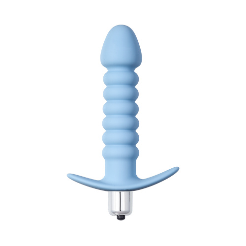 Anal Plug with vibration Twisted Blue (AAA Batteries) 5007-02lola