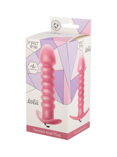 Anal Plug with vibration Twisted Pink 5007-01lola