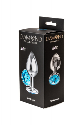 Anal plug Diamond Light blue Sparkle Large 4010-04lola