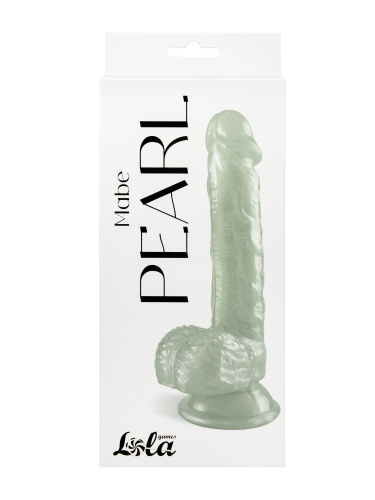 Pearlescent dildo Mabe Pearl White 9901-03lola