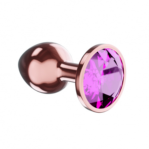 Rose Gold Anal Plug Diamond Quartz Shine L 4023-02lola