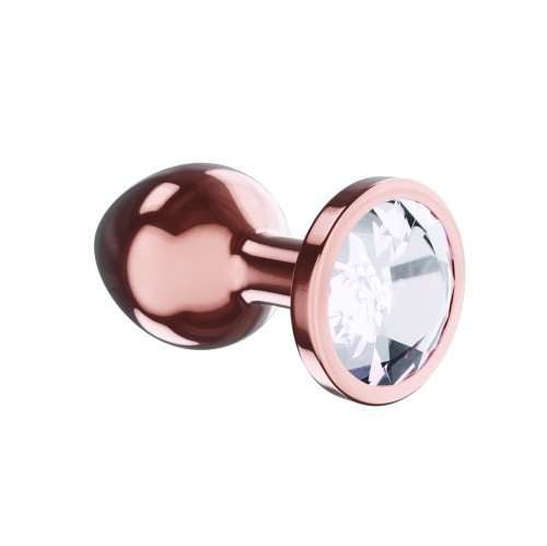 Rose Gold Anal Plug Diamond Moonstone Shine S 4021-01lola