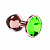 Rose Gold Anal Plug Diamond Emerald Shine S 4027-01lola